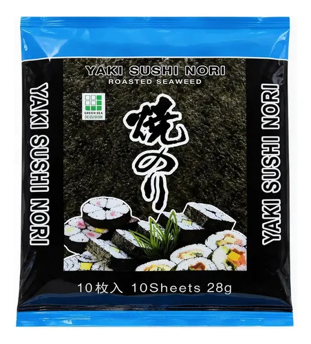 ALGAS PARA SUSHI YAKI NORI X10 LAMINAS 28G