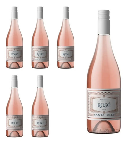 PACK X6 VINO SANTA JULIA ROSE 750ML