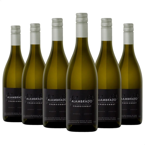 PACK X6 VINO ALAMBRADO CHARDONNAY 750ML