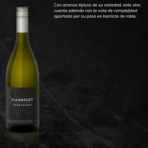 PACK X6 VINO ALAMBRADO CHARDONNAY 750ML