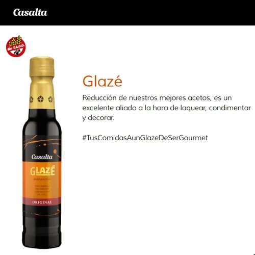 ACETO BALSAMICO REDUCCION ORIGINAL GLAZE CASALTA 250ML