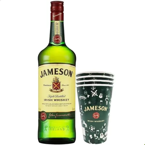 COMBO WHISKY JAMESON 1 LITRO + VASOS DESCARTABLES - PERNOD
