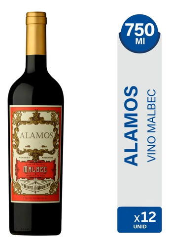 PACK X12 VINO ALAMOS MALBEC TINTO 750ML