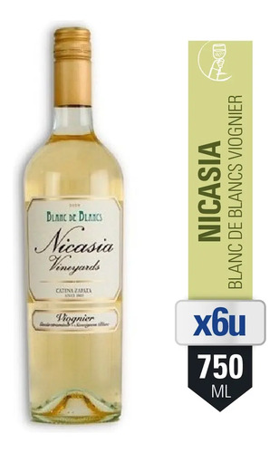 PACK X6 NICASIA VINEYARDS BLANC DE BLANCS 750ML - B. ESMERALDA