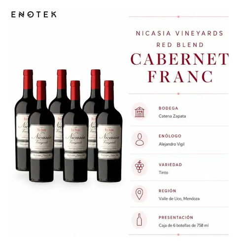 VINO NICASIA RED BLEND CABERNET FRANC BOX X6
