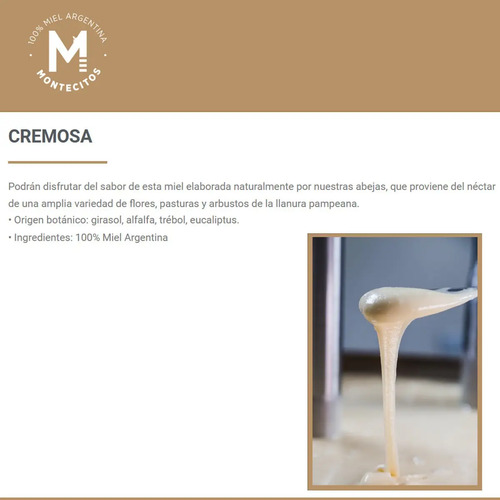 MIEL MONTECITOS CREMOSA 300G