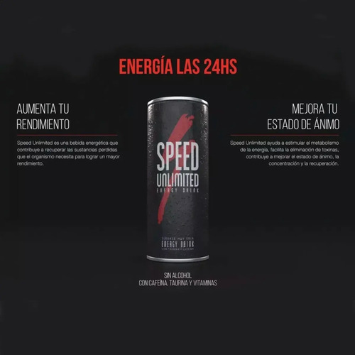 PACK X12 SPEED ENERGIZANTE UNLIMITED LATA 250 ML