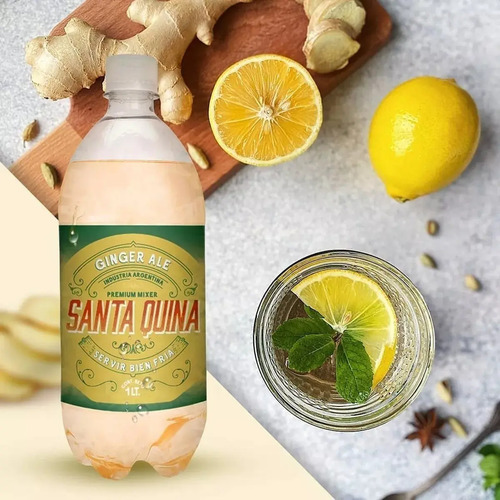 AGUA TONICA SANTA QUINA GINGER ALE 1 LITRO