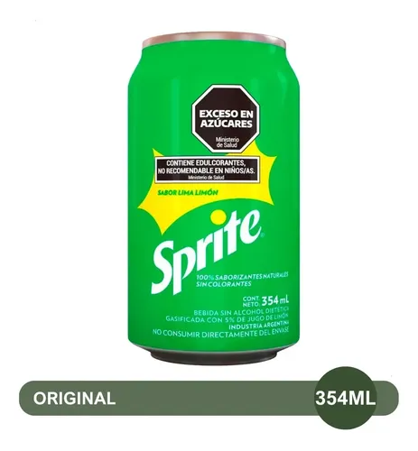 PACK X12 GASEOSA SPRITE LIMA LIMON LATA 354ML
