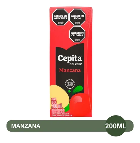 PACK X6 JUGO DE MANZANA CEPITA DEL VALLE 200ML