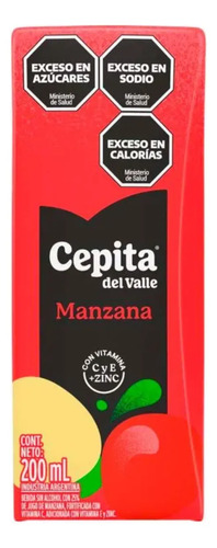 PACK X6 JUGO DE MANZANA CEPITA DEL VALLE 200ML