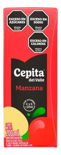 PACK X12 JUGO DE MANZANA CEPITA DEL VALLE 200ML