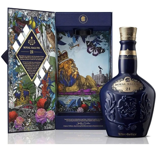 COMBO WHISKY CHIVAS ROYAL SALUTE 21 AÑOS + 2 VASOS - PERNOD