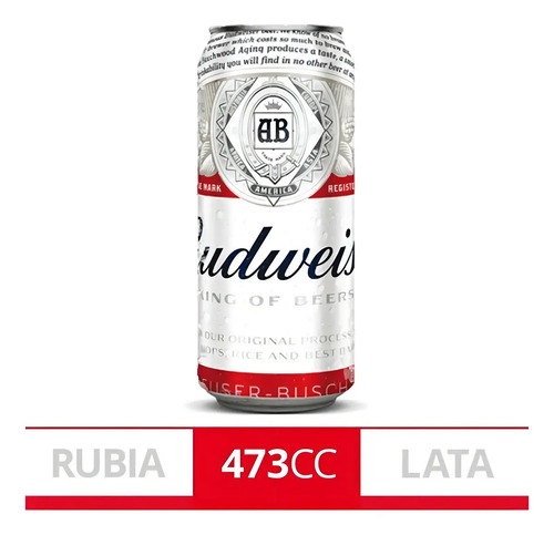 CERVEZA BUDWEISER LATA 410ML