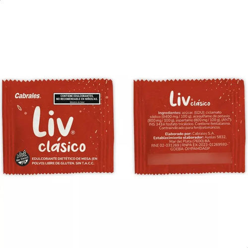 PACK X12 CAJAS EDULCORANTE CABRALES X50 SOBRES 40G