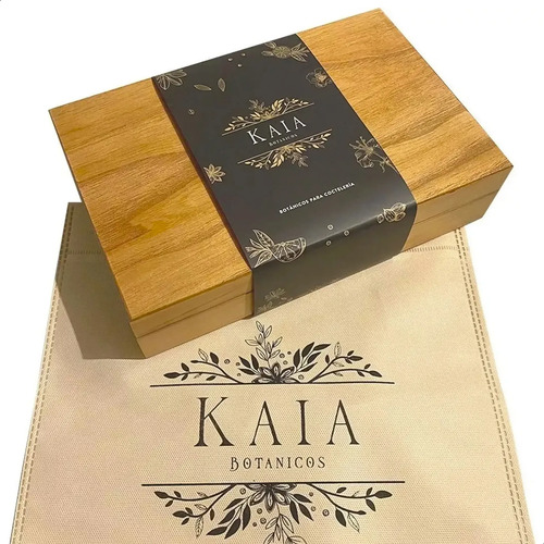 ESTUCHE MADERA MIXOLOGIA BOTANICA KAIA X10 BOTANICOS