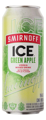 PACK X6 SMIRNOFF ICE GREEN APPLE LATA 473ML