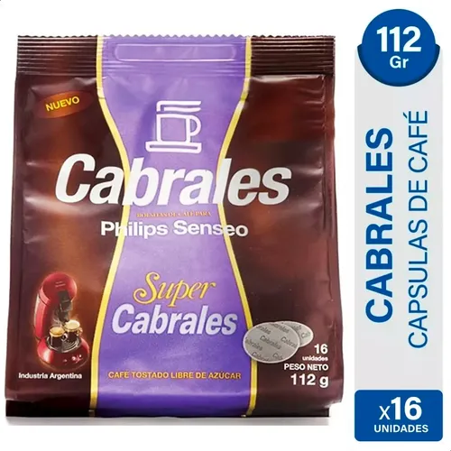 CAPSULAS SUPER CABRALES PARA SENSEO 112G