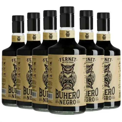 PACK X6 FERNET BUHERO NEGRO 700ML - PERNOD