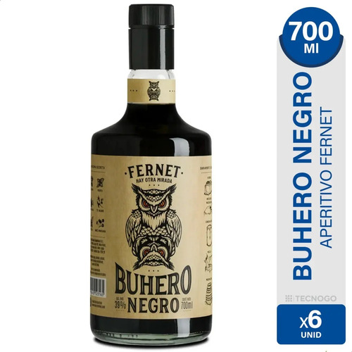 PACK X6 FERNET BUHERO NEGRO 700ML - PERNOD