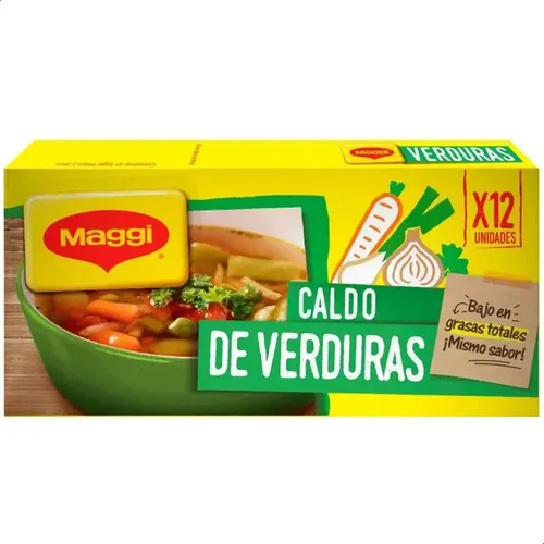 PACK X6 CALDO DE VERDURAS MAGGI 12 UNIDADES 9,5G