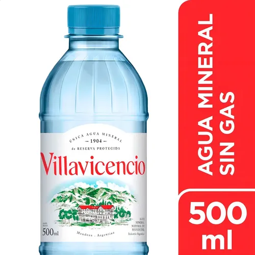 AGUA VILLAVICENCIO MINERAL SIN GAS 500ML