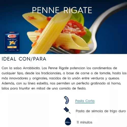 PASTA BARILLA PENNE RIGATE N°73 500G BOX X3