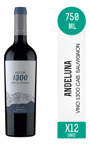 PACK X12 VINO ANDELUNA 1300 CABERNET SAUVIGNON 750ML