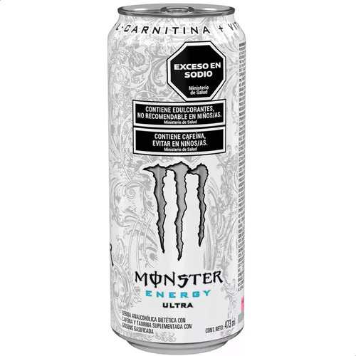 PACK X12 BEBIDA ENERGIZANTE MONSTER ENERGY ULTRA 473ML SIN AZUCAR