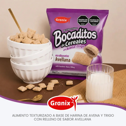 BOCADITOS GRANIX CEREAL AVENA Y TRIGO AVELLANA 180G