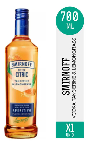 SMIRNOFF CITRIC TANGERINE & LEMONGRA 700ML