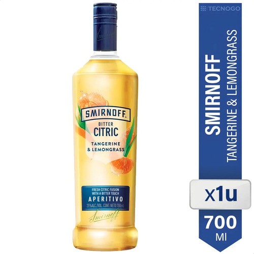 SMIRNOFF CITRIC TANGERINE & LEMONGRA 700ML