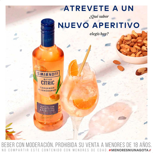 COMBO X3 SMIRNOFF CITRIC TANGERINE & LEMONGRA 700ML