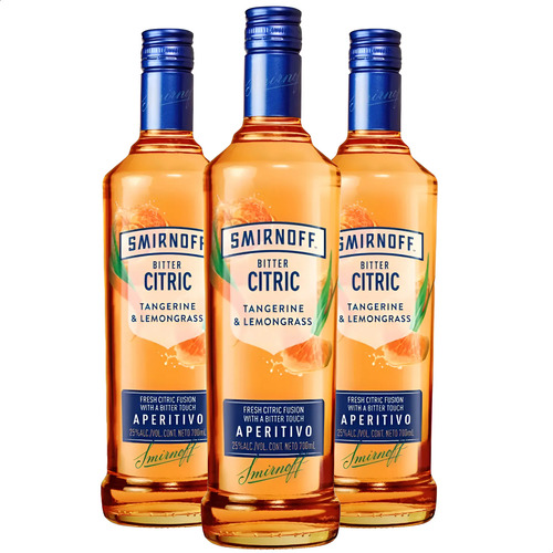 COMBO X3 SMIRNOFF CITRIC TANGERINE & LEMONGRA 700ML