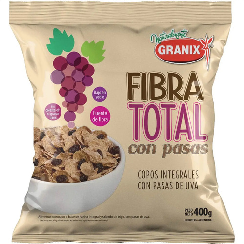 CEREAL GRANIX  INTEGRAL FIBRA TOTAL CON PASAS 400G