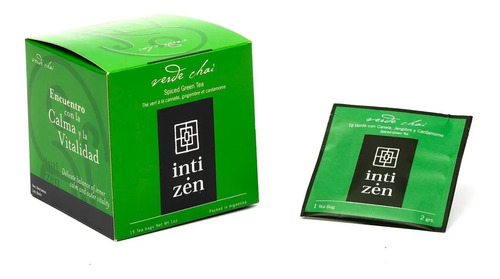 TE INTI ZEN VERDE CHAI SAQUITOS 15 SAQUITOS X2G