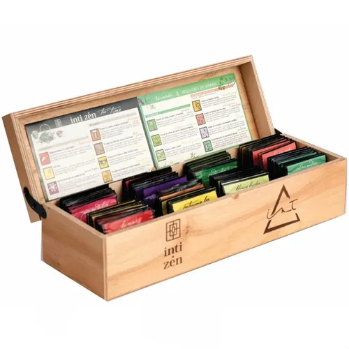 TE INTI ZEN CAJA DE MADERA PARAISO 60 SAQUITOS SURTIDOS