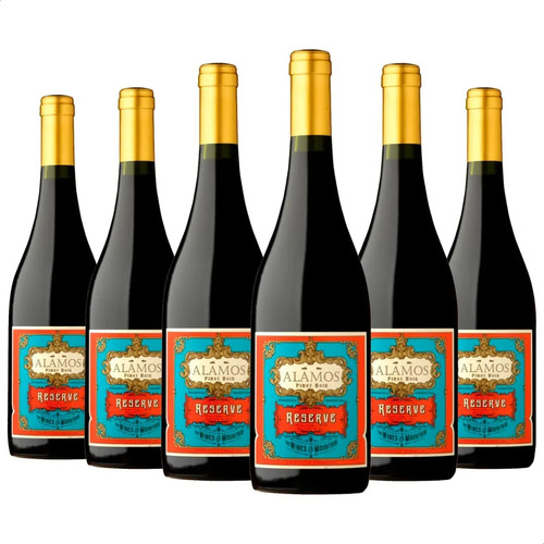 PACK X6 VINO ALAMOS PINOT NOIR RESERVE 750ML