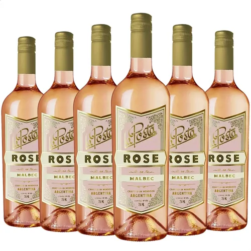PACK X6 VINO LA POSTA ROSE MALBEC 750ML