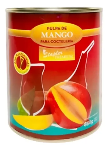 PACK X6 PULPA DE MANGO STAPLER PREMIUM LATA 880G