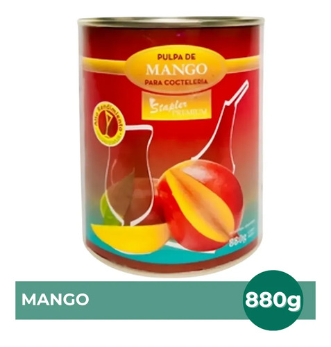 PACK X12 PULPA DE MANGO STAPLER PREMIUM LATA 880G