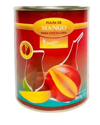 PACK X12 PULPA DE MANGO STAPLER PREMIUM LATA 880G