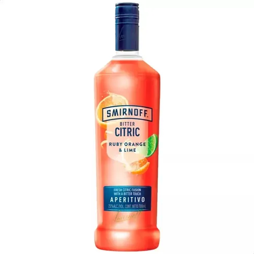 PACK X6 VODKA SMIRNOFF CITRIC RUBY ORANGE & LIME 700ML