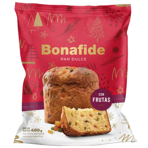 PAN DULCE BONAFIDE CON FRUTAS 400GR