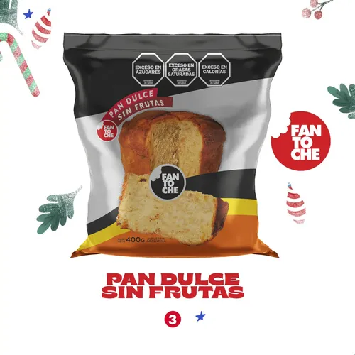 PAN DULCE FANTOCHE SIN FRUTAS 500G X6UNID