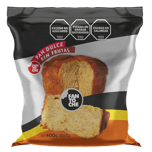 PAN DULCE FANTOCHE SIN FRUTAS 500G X6UNID