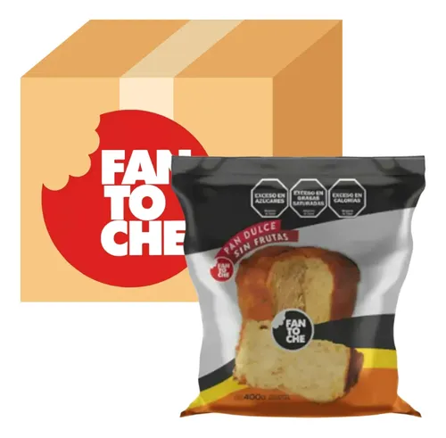 PAN DULCE FANTOCHE SIN FRUTAS 500G X6UNID