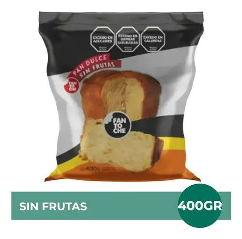 PAN DULCE FANTOCHE SIN FRUTAS 500G X6UNID