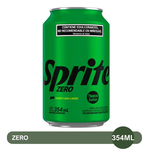 PACK X12 GASEOSA SPRITE SIN AZUCAR LATA 354ML