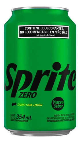 PACK X24 GASEOSA SPRITE SIN AZUCAR LATA 354ML